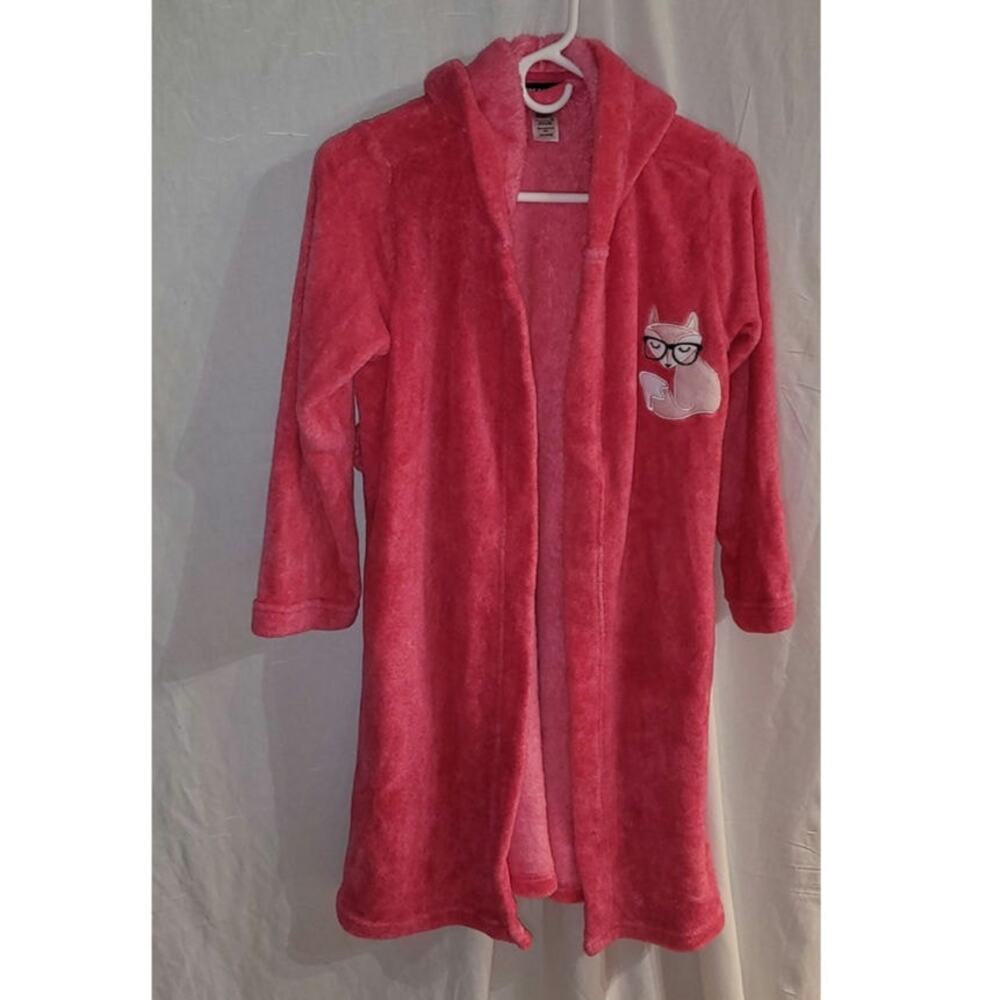 Joe Boxer Hooded Pink Fox Bath Robe Size Large